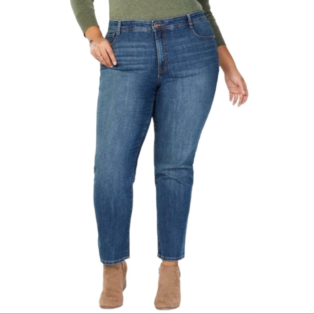 Style & Co Petit Plus Size Slim Leg Blue Jeans​​​​​​​​​​​​​​​​​​​​​​​​​​​​